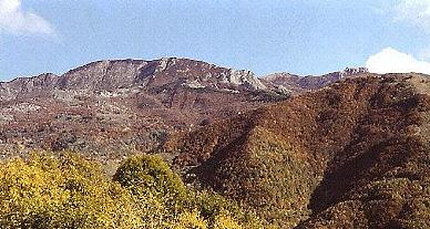 Vista dei monti da Vicosoprano